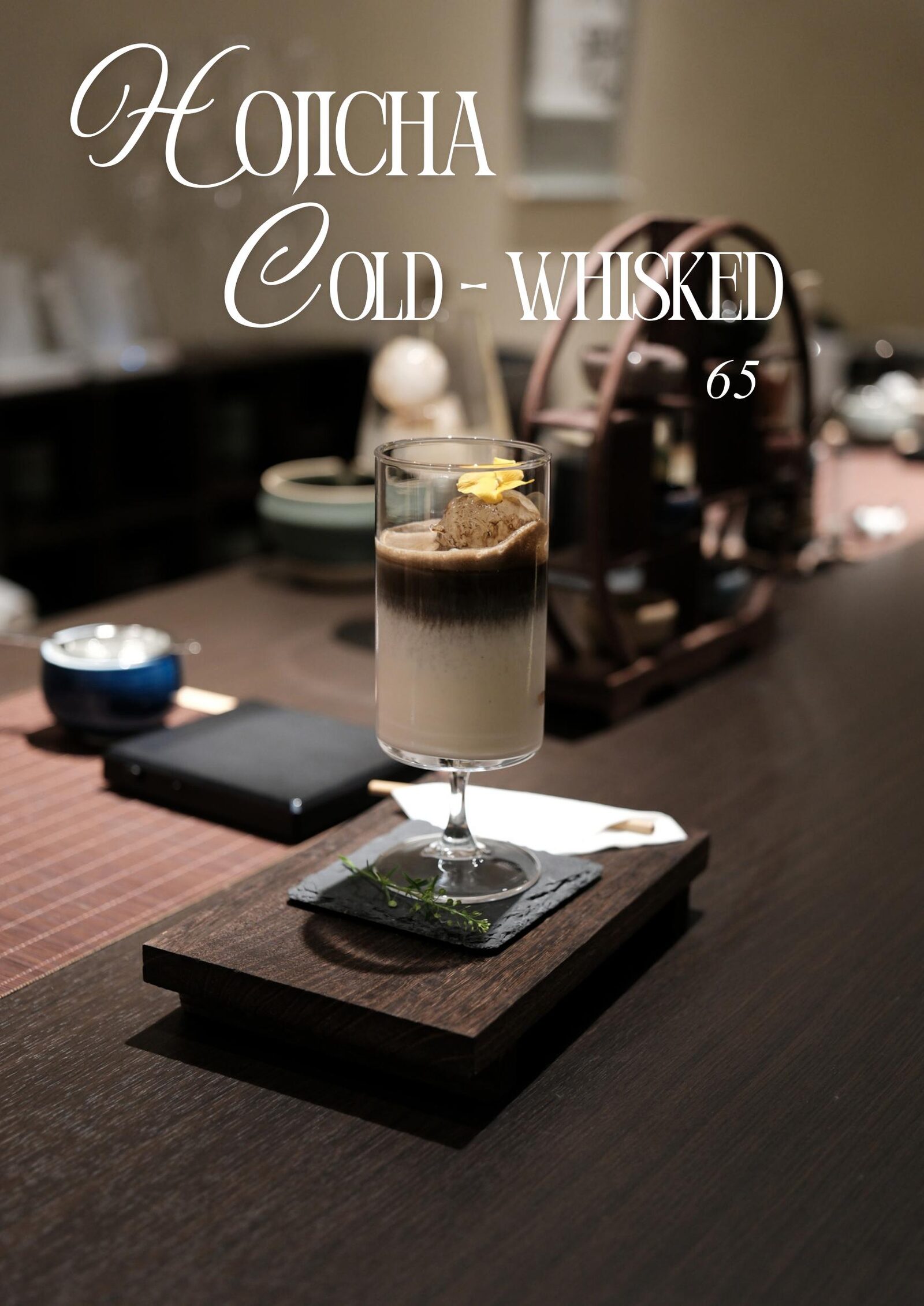 Hojicha Cold-Whisked — hojicha whisked cold with chasen